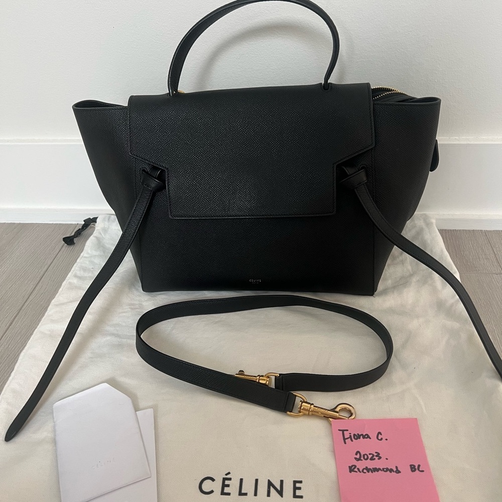 Brand new mini celine belt bag in black